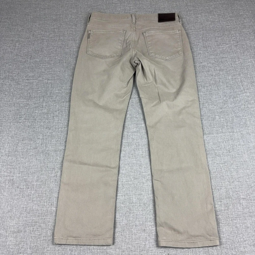 Paige Jeans Mens 29x27 Beige Light Wash Straight Leg Stretch Denim Pants
